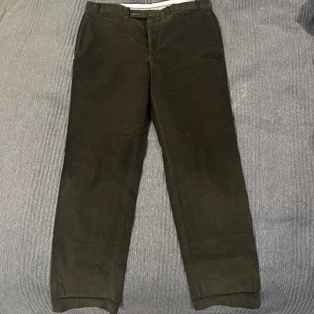 Lauren Ralph Lauren Olive Corduroy Pants Sz 38W x 34L
